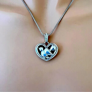 Brighton love bird necklace. Silver plated necklace.  Beautiful bird
